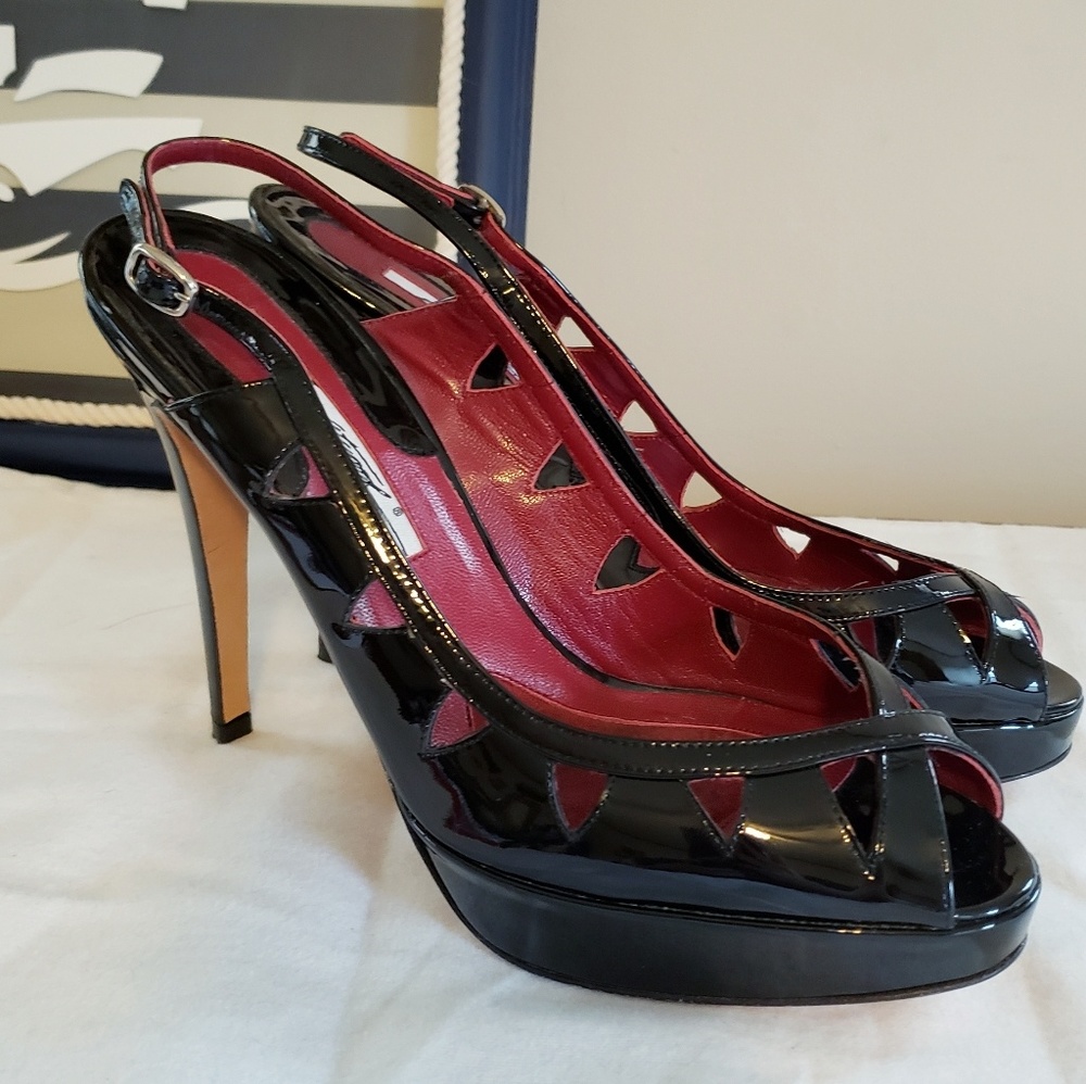 Brian Atwood Patent Leather Heels size 38.5/8.5